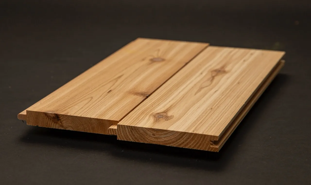 Red Cedar Knotty Smooth Face Fineline T&G